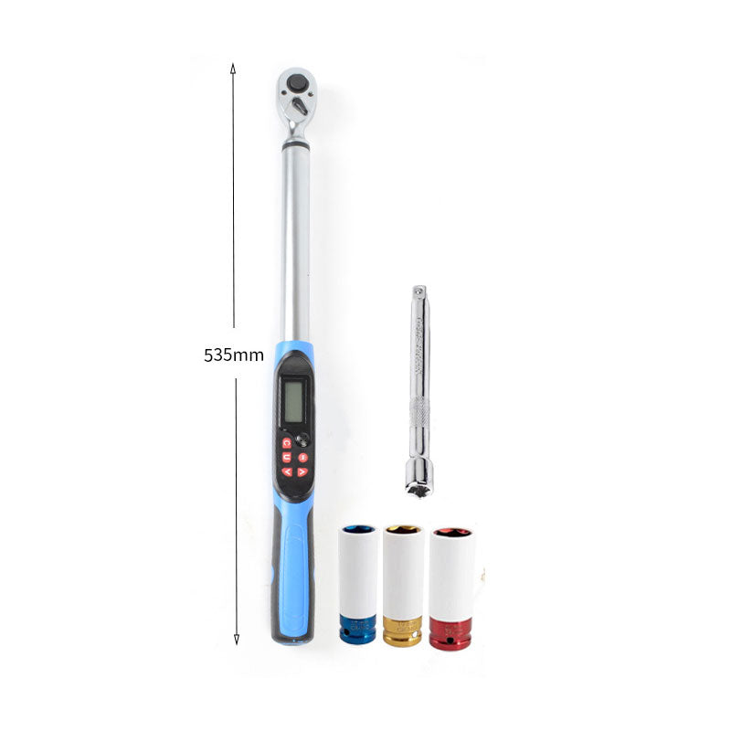 High Precision 17-340Nm Torque Wrench Digital Display Adjustable Maintenance Tool with 1/2mm Ratchet