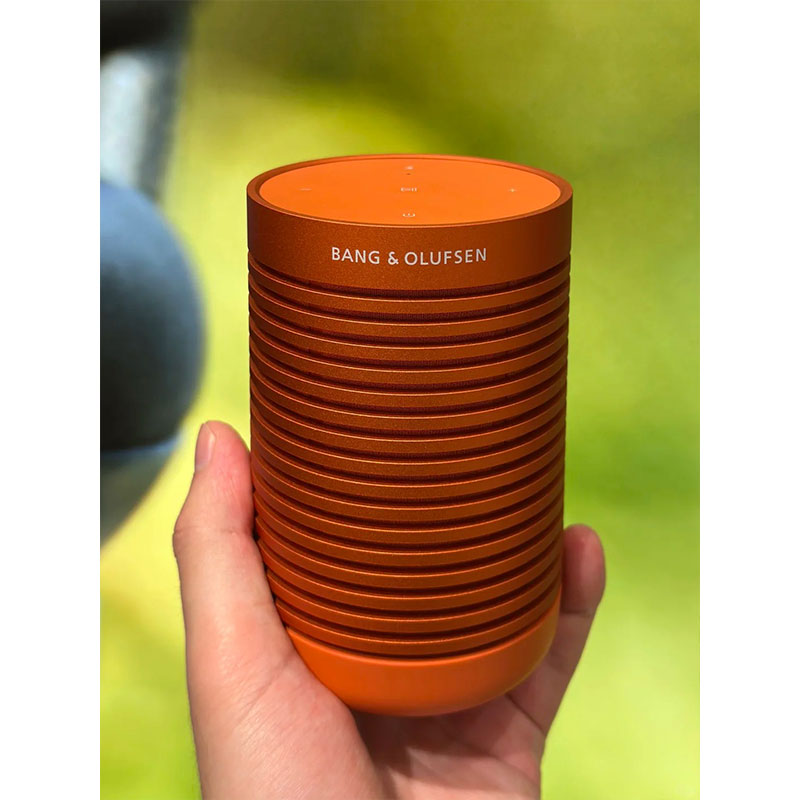 B&O Beosound Explore Waterproof Speaker Bluetooth Speaker (Flame Orange) for Outdoor Use