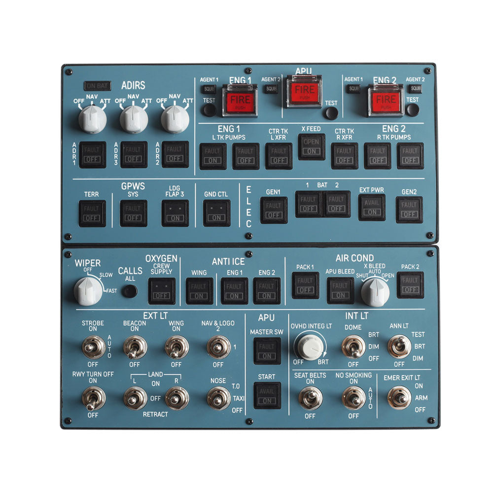 Simplayer QMOVH-A Top+Bottom Panel for Mini Airbus Flight Game Simulator Compatible with MSFS2020 2024/X-Plane 11 12