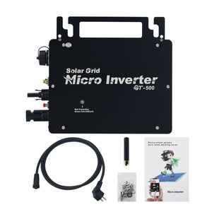 400W Intelligent Solar Grid Micro Inverter Ultra-thin Version 22V-48V MPPT Aluminum Alloy Wide Voltage Inverter