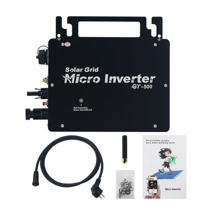 400W Intelligent Solar Grid Micro Inverter Ultra-thin Version 22V-48V MPPT Aluminum Alloy Wide Voltage Inverter