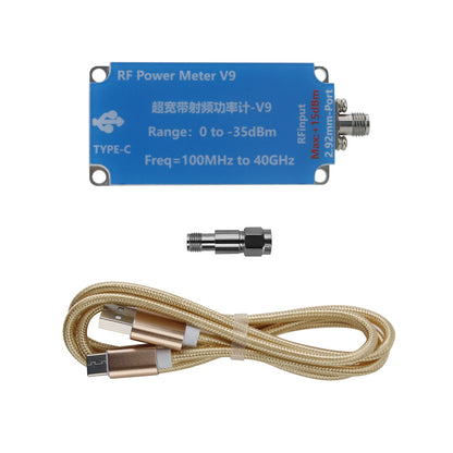 V9 100MHz - 40GHz USB Ultra-wideband RF Power Meter Upper Computer High Speed RMS Power Meter with Type-C Cable