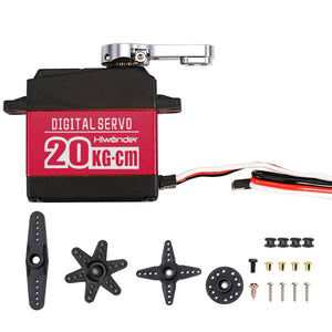 Hiwonder HPS-2018 Metal Gear Digital Servo 20KG High Torque with Aluminum Case for Robots &amp; RC Cars