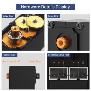Hiwonder LX-15D 17kg·cm High Torque Bus Servo w/ Feedback, LED Warning, Compact Design for Robotics