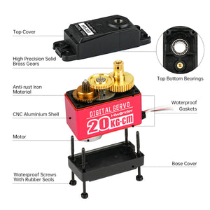 Hiwonder HPS-2027 20KG Digital Servo Single-Shaft Servo with 270° Rotation for Robots &amp; Robotic Arms