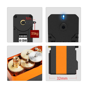 Hiwonder HX-35HM 35KG HV Bus Servo Dual-Shaft Servo with 360° Magnetic Encoder Feedback Design