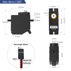Hiwonder HPS-0127 280° 1.8KG Micro High-Speed Servo Single-Shaft Robotic Servo w/ Clutch Protection
