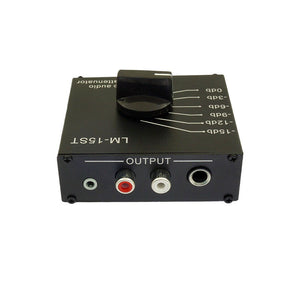 LM-15ST High Level to Low Level Dual Channel Stereo Passive Audio Attenuator Compatible with 3.5mm/6.5mm RCA