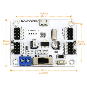 Hiwonder LSC-16 16CH Servo Controller Board Programmable Robot &amp; Robotic Arm Control Board