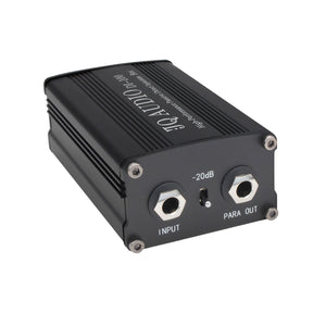 DI-100 Single Channel DI Box Unbalanced/Balanced Audio Signal Isolation Converter Guitar Conversion Box