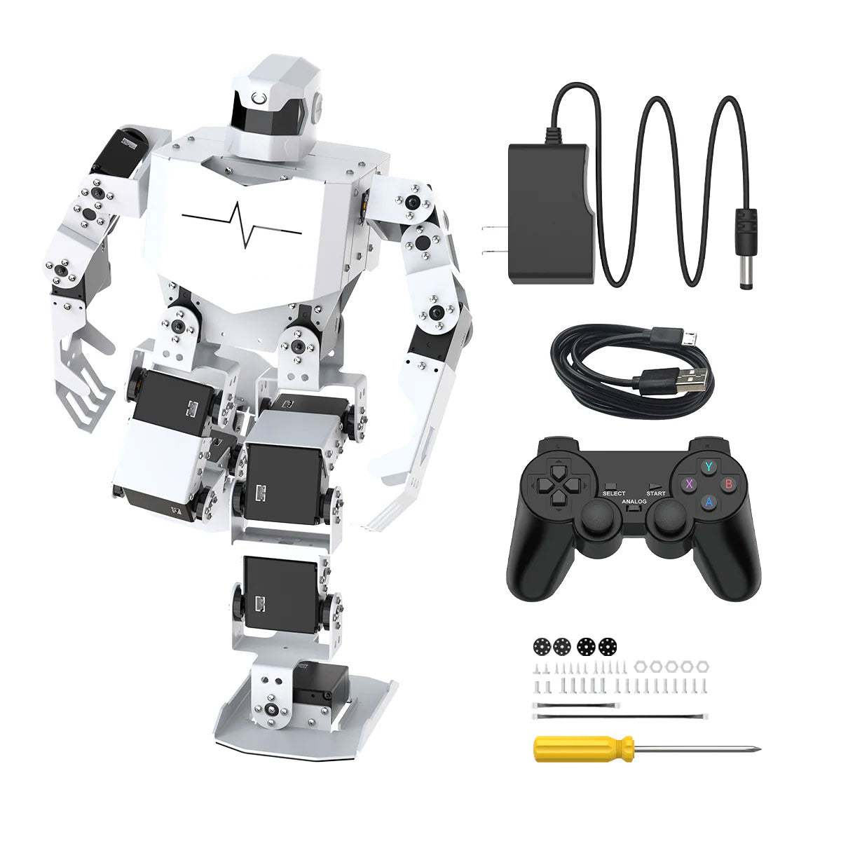 Hiwonder H5S 16DOF Humanoid Robot Singing and Dancing, Educational Programmable Bionic Robot Assembled