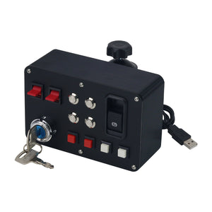 Racing Game Simulation Central Control Box with PETG 3D-printed Shell Support USB Plug and Play