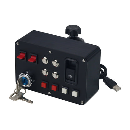 Racing Game Simulation Central Control Box with PETG 3D-printed Shell Support USB Plug and Play