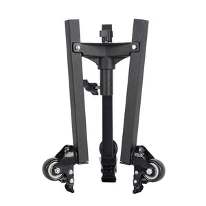 Heavy-duty Ground Light Bracket Folding Lamp Holder with Mobile Wheels for Photostudio Live Streaming Lighting