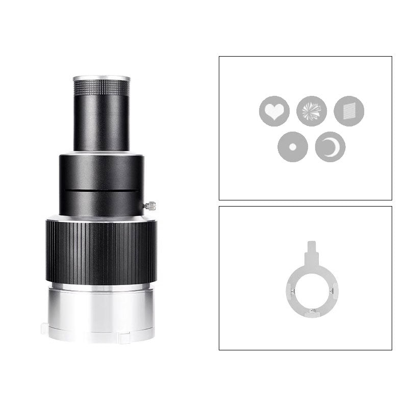 MM08 Lightweight Professional Optical Projection Condenser Focusing Control Conical Cylinder with 5PCS Picture Inserts