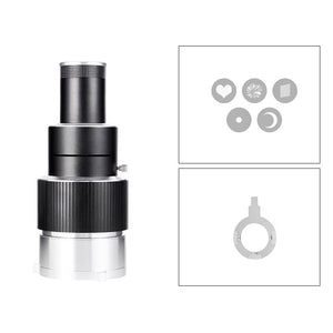 MM08 Lightweight Professional Optical Projection Condenser Focusing Control Conical Cylinder with 5PCS Picture Inserts