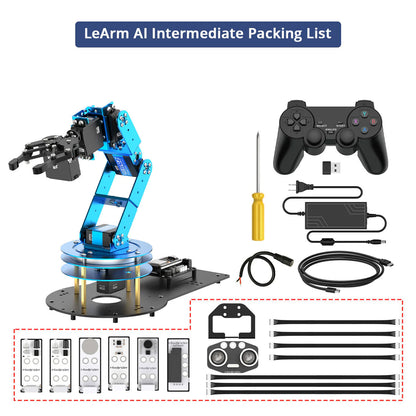 Hiwonder LeArm 6DOF Robot Arm ESP32 and Bus Servos (Intermediate Version Assembled with More Sensors)