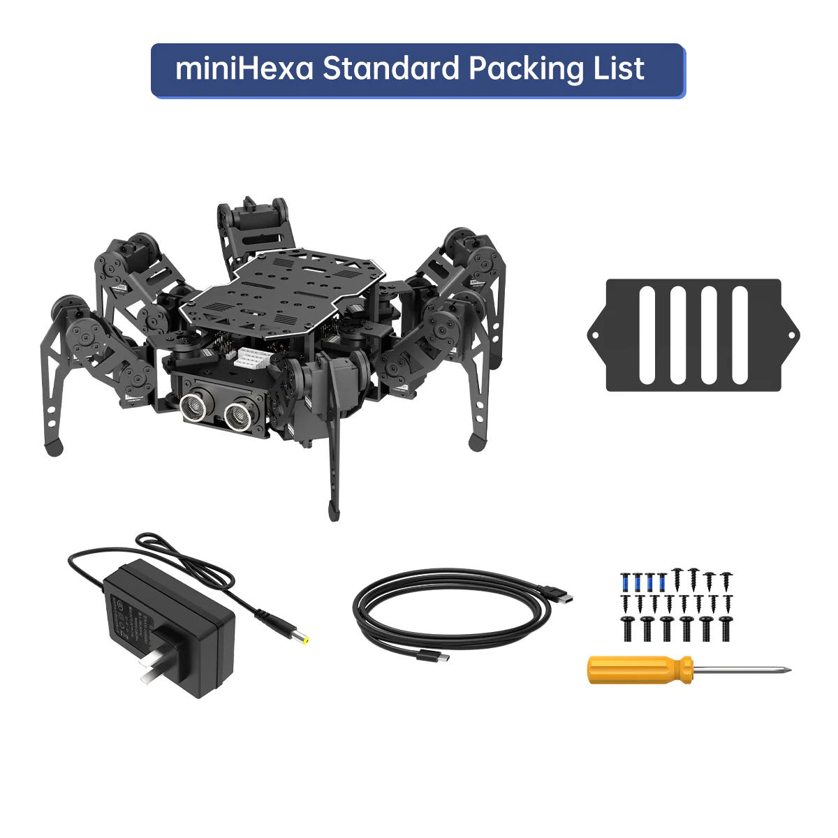Hiwonder MiniHexa 18DOF ESP32 Hexapod Robot (Standard Version without AI Vision and Voice Interaction)