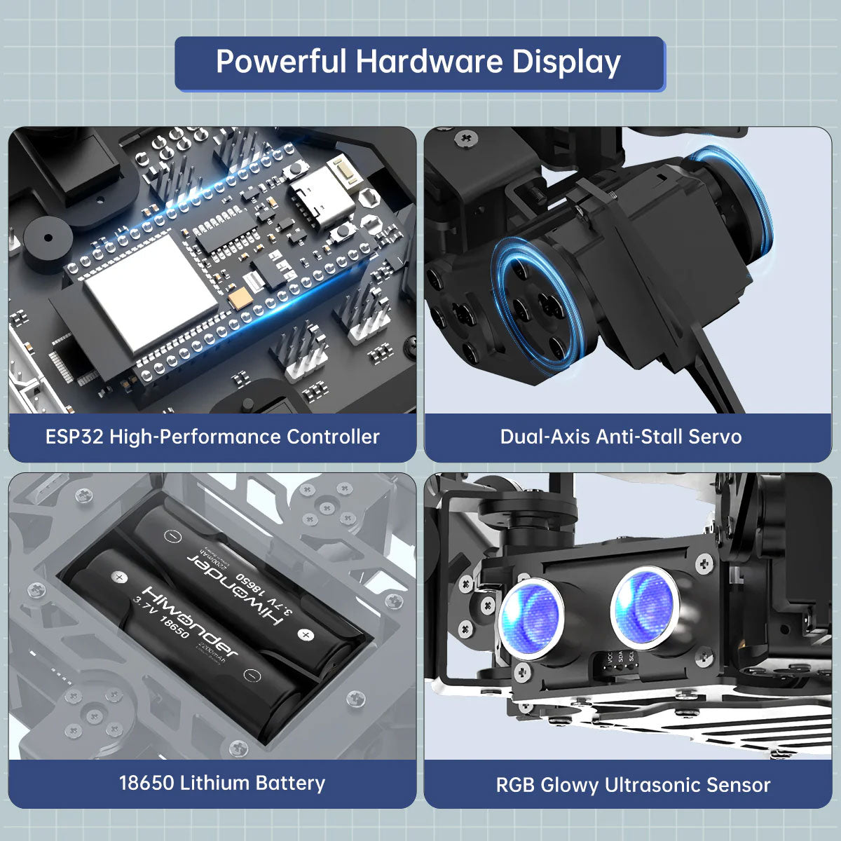 More Advanced Version Hiwonder MiniHexa 18DOF ESP32 Hexapod Robot (Advanced Version with AI