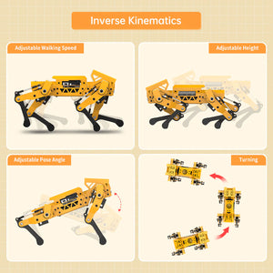 Hiwonder MechDog ESP32 Quadruped Robot Dog (Advanced Version with Vision &amp; Sensor Expansion Packs)