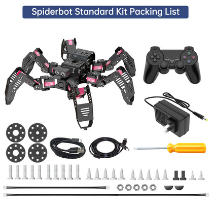 Hiwonder Spiderbot Hexapod Robot Assembled Bionic Robot (Standard Version without Voice Interaction)