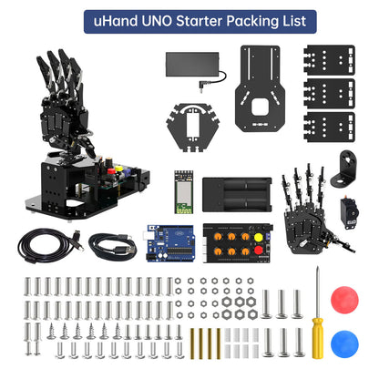 Hiwonder uHand UNO Bionic Hand Robotic Hand Starter Version Right Hand without Sensor Expansion Pack
