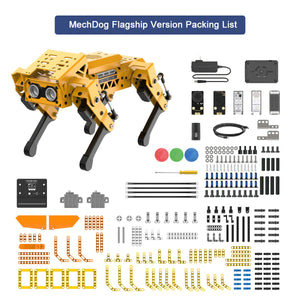 Hiwonder MechDog Quadruped Robot Dog (Flagship Version with Block, Vision &amp; Sensor Expansion Packs)