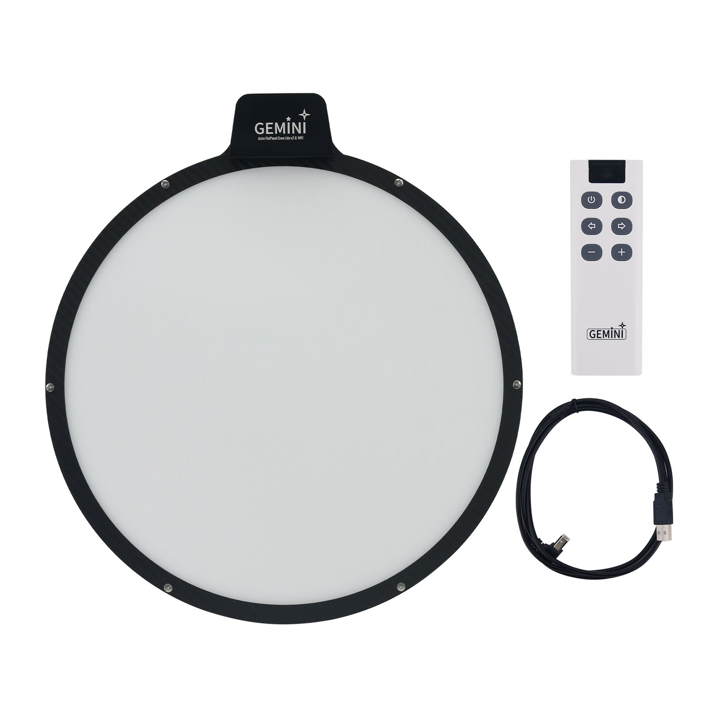 Gemini Black 300mm Aperture Astronomical Carbon Fiber Aviation Aluminum Flat Field Panel Compatible with ASCOM/NINA