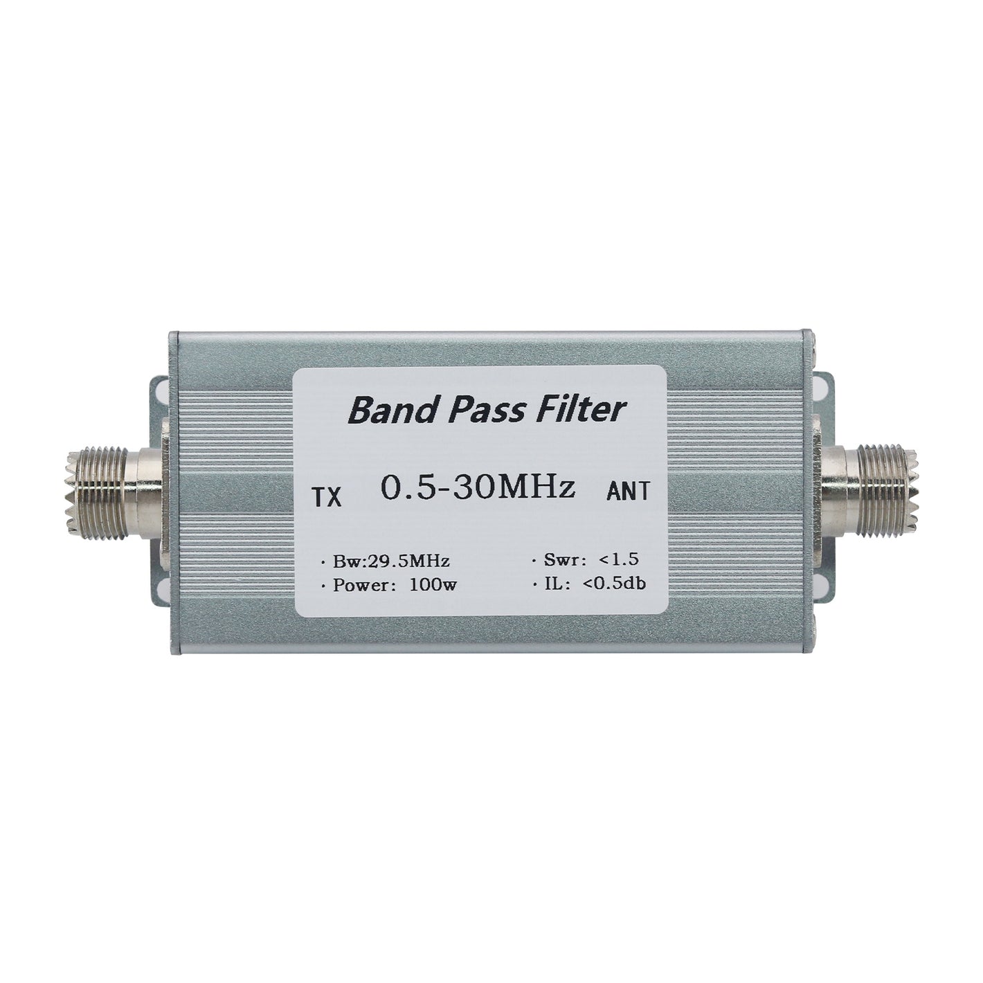 0.5-30MHz Band Pass Filter 50ohms 100W SSB CW AM FM RF Filter with SL16-F Male Connector