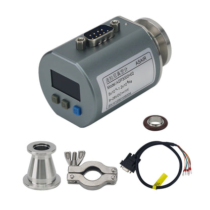 ASAIR Digital Display Pirani Vacuum Gauge KF16 to KF25 Kit with DG9 Cable Replacement for INFICON PSG500 Pirani Gauge