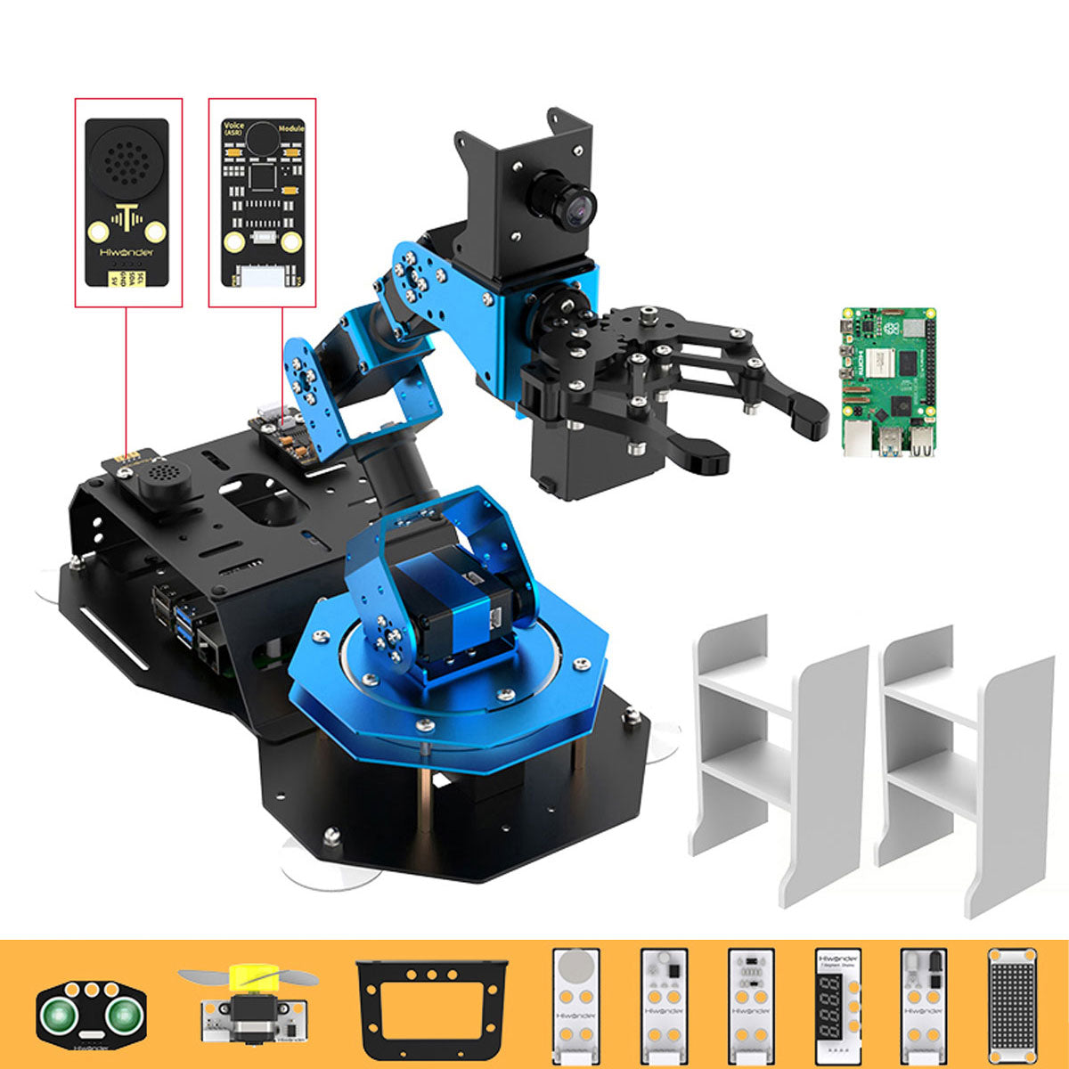Hiwonder ArmPi FPV 5DOF Robotic Arm Developer Kit Raspberry Pi 5 (8GB) Voice Interaction and&nbsp;Sensors