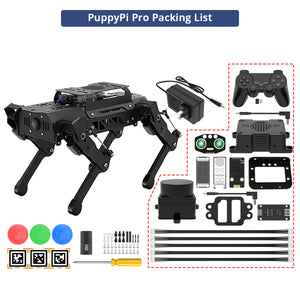 Hiwonder PuppyPi Pro Kit Robot Dog w/ Raspberry Pi 5 (8GB), AI Vision, AI Voice Interaction &amp; Sensor Kit