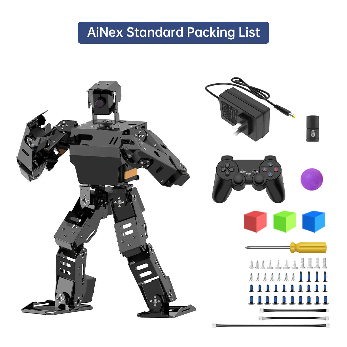 Hiwonder AiNex AI Vision Humanoid Robot Biped Robot 24DOF Standard Version with Raspberry Pi 5 (4GB)