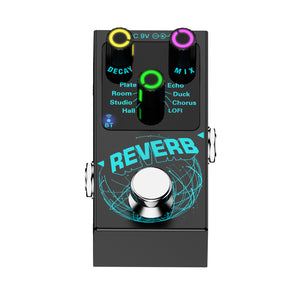 REVERB Single Digital Reverb Guitar Effects Pedal Built-in 9 Digital Reverb Effects Support DECAY/MIX Independent Adjustment