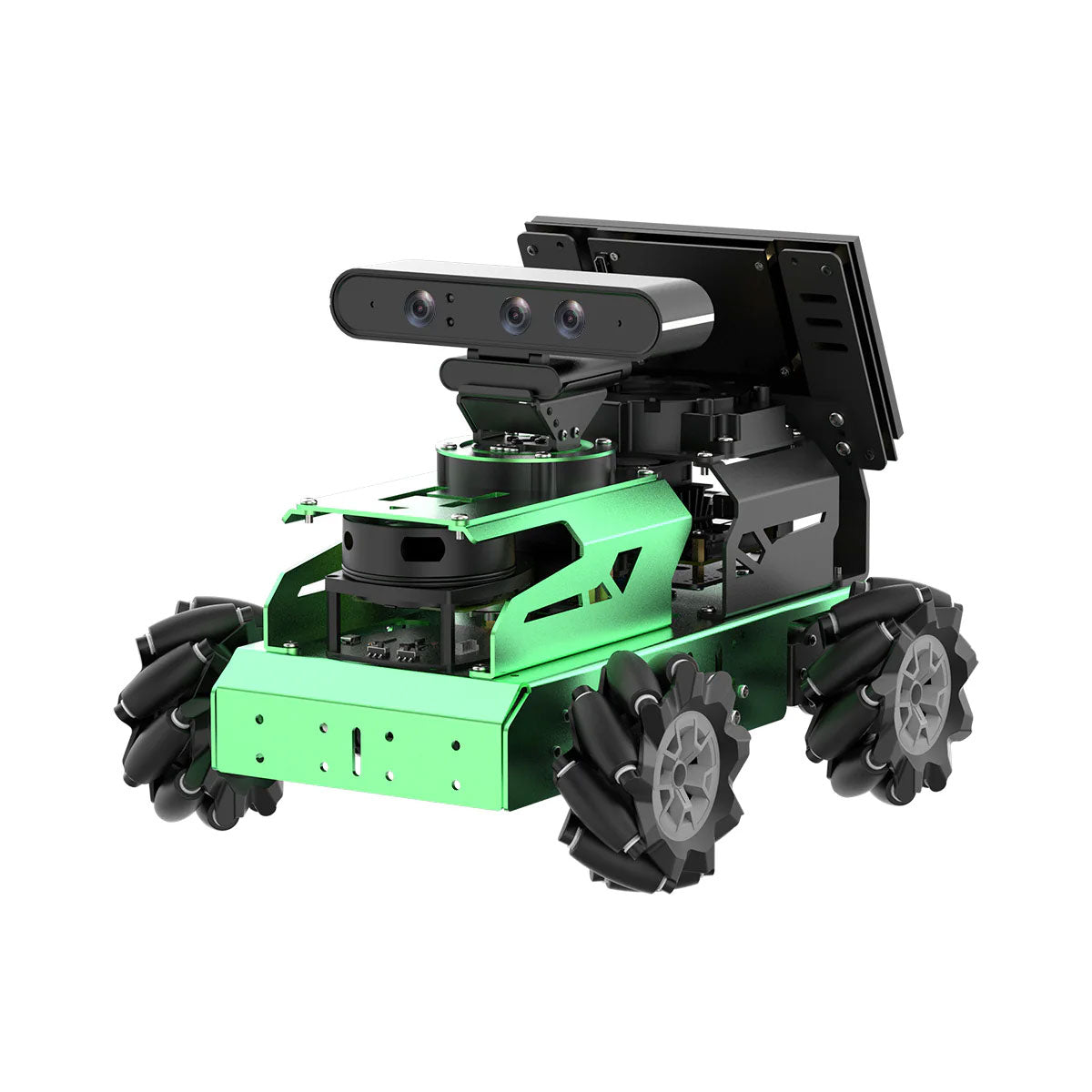 Hiwonder JetAuto Mecanum Wheel Car Advanced Version (Jetson Orin Nano 8GB) with 7-Inch LCD and Microphone Array
