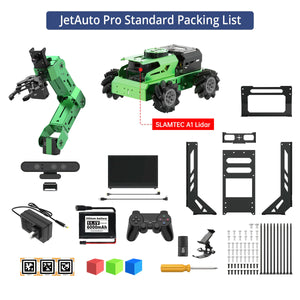 Hiwonder JetAuto Pro AI Robot Car with 6DOF Vision Robotic Arm (Standard Version Jetson Nano 4GB)