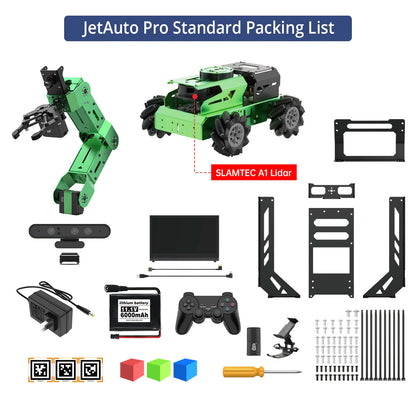 Hiwonder JetAuto Pro AI Robot Car with 6DOF Vision Robotic Arm (Standard Version Jetson Nano 4GB)