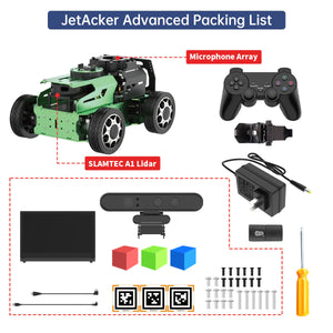 Hiwonder JetAcker ROS2 Robot Ackerman Robot Car (Advanced Version Jetson Nano 4GB &amp; Microphone Array)