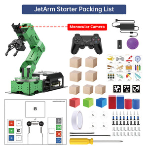 Hiwonder JetArm 6DOF AI Vision Robotic Arm Starter Version Jetson Orin Nano (8GB) + Monocular Camera