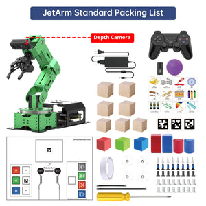 Hiwonder JetArm 6DOF AI Vision Robotic Arm Standard Version Jetson Orin Nano (8GB) + Depth Camera