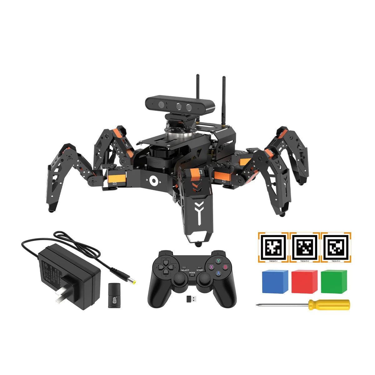 Hiwonder ROSpider ROS Hexapod Robot w/ Jetson Nano (4GB), 6CH Microphone Array, LiDAR and Depth Camera
