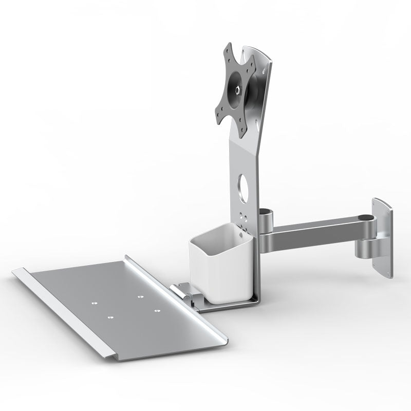 Z01-D01-01 Aluminum Alloy Monitor and Keyboard Bracket 450mm Engineering Tray 360-degree Adjustable Monitor Holder