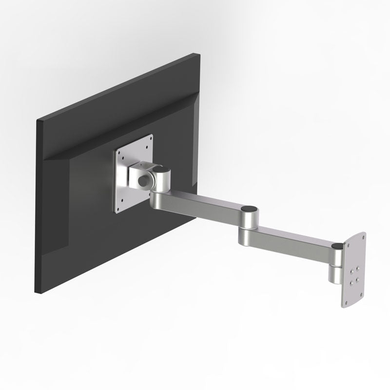 XSZ02 Aluminum Alloy Monitor Bracket Wall Mount Flexible Monitor Holder with 10KG Load Capacity (Dual Rotating Arms)