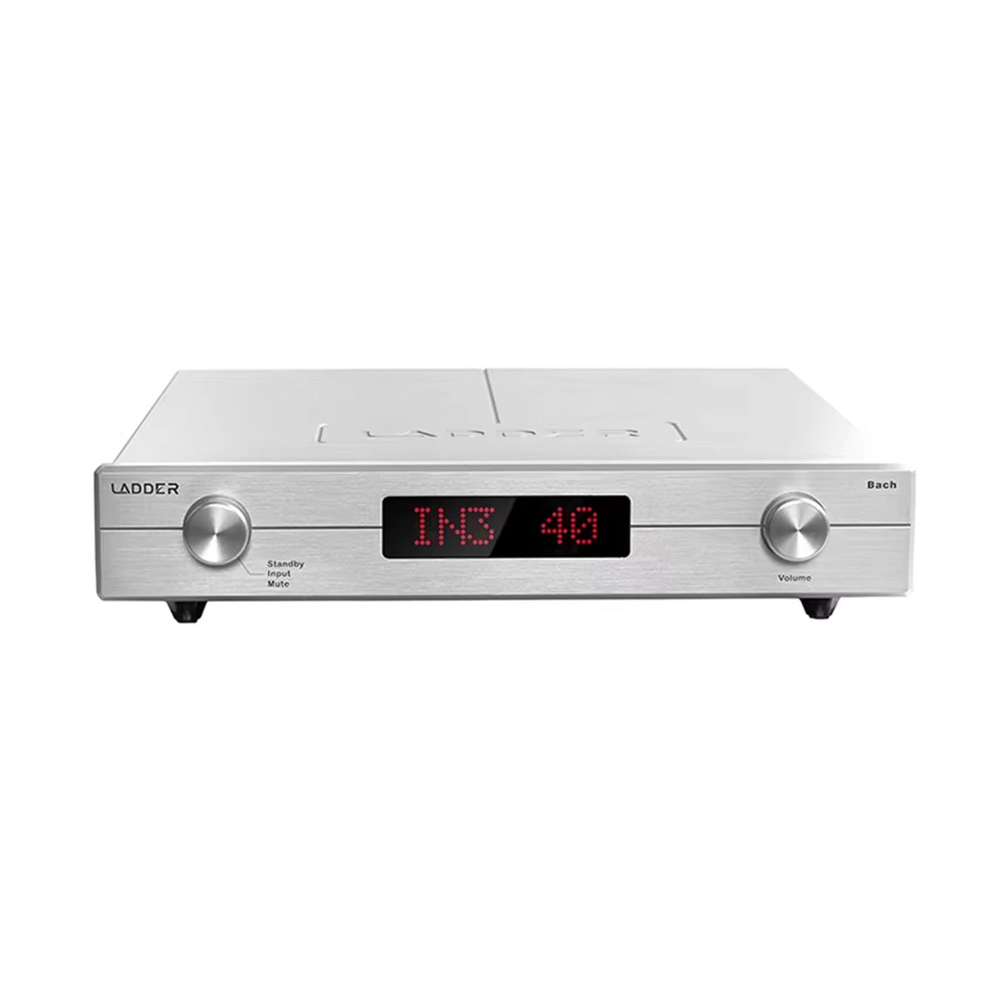 Silvery LADDER BACH II Black R2R Decoding Fully Balanced HiFi Preamplifier 2-Channel XLR Input with Remote Control