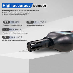 JD-861 Digital Handheld Temperature and Humidity Tester Wet Bulb Temperature and Dew Point Temperature Measurement