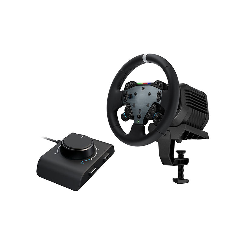 Original RS50 System (PC Version) 8Nm Direct Drive Base w/ Steering Wheel & Table Clamp + Racing Adapter for Logitech