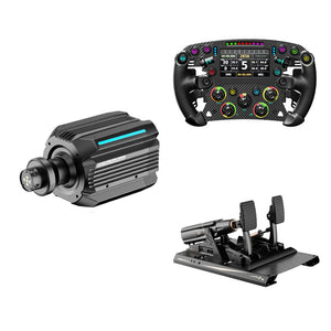 MOZA R25 Ultra 25Nm DD Wheel Base + 11" FSR2 Steering Wheel + mBooster Active Pedal Set (2-Pedal)