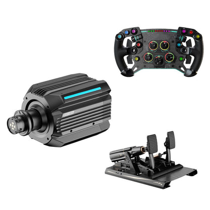 MOZA R21 Ultra 21NM DD Wheel Base + 11.8-Inch GS V2P GT Wheel + mBooster Active Pedal Set (2-Pedal)