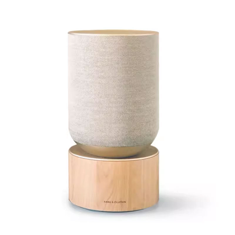 B&O Beosound Balance 360-Degree Speaker 850W Bluetooth Speaker (Natural Oak and Gold Fabric Cover)