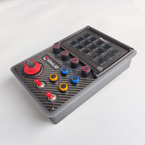 SimLJQ Sim Racing Button Box Sim Racing Simulator (Type A) with Backlight for Mirabox 293 V3 Screen